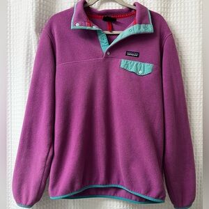 Patagonia Synchilla Snap-T Pullover Pink Lightweight Jacket